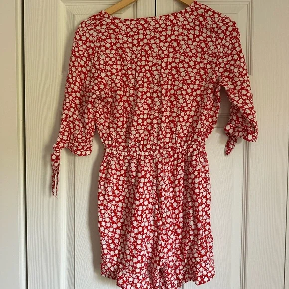 H&M Red Floral Romper - Picture 3 of 7
